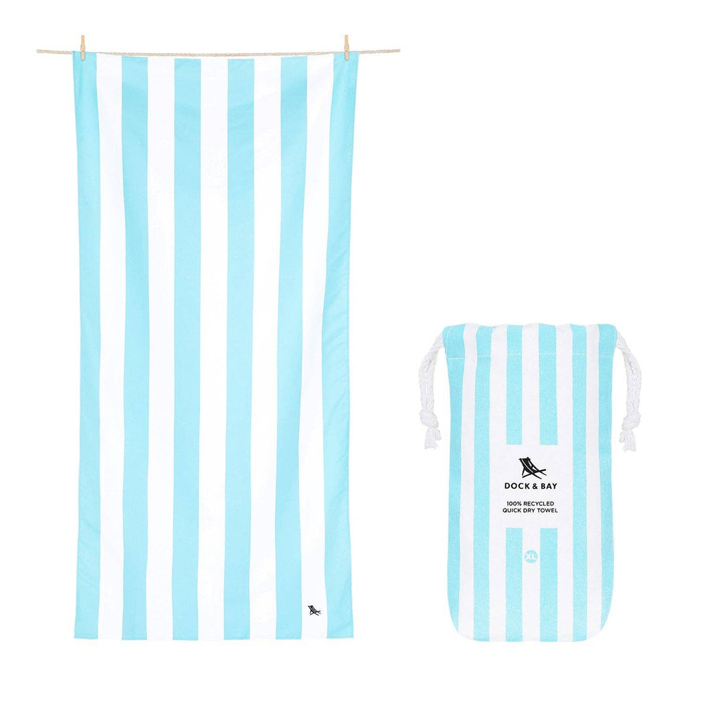 Dock & Bay UK - Dock & Bay Quick Dry Towels - Cabana - Tulum Blue Dock & Bay UK Faire
