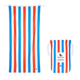 Dock & Bay UK - Quick Dry Beach Towels - Stripes - Sand Free: Bondi Blue / Large (160x90cm) Dock & Bay UK