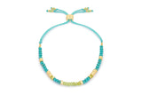 Boho Betty - Spirea Gold Peridot & Turquoise Beaded Bracelet