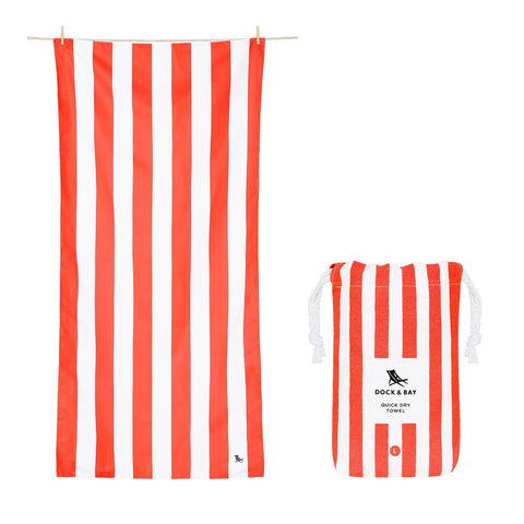 Dock & Bay UK - Dock & Bay Quick Dry Towel - Cabana - Waikiki Coral: Extra Large (200x90cm)