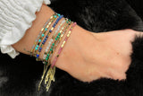 Boho Betty - Morse Code Creativity Gemstone Gold Bracelet