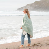 Atlantic Blankets - Seafoam Portolan Recycled Cotton Blanket: Large 160 x 200cm
