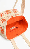 America & Beyond - Orange Crochet Beach Tote