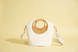 Maradji - ECRU RECYCLED LEATHER HAND BAG LOLA