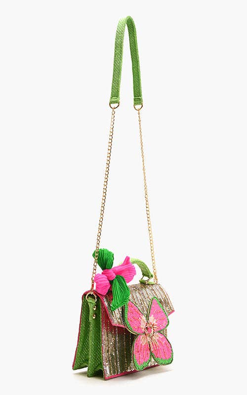 America & Beyond - Glam Doll Floral Top Handle Bag
