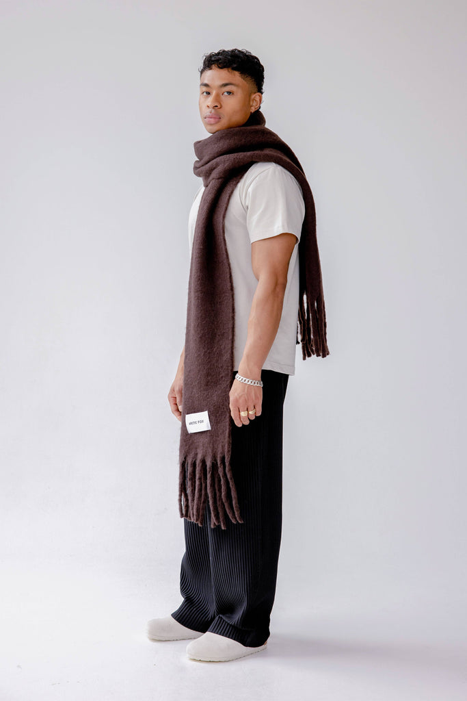 ARCTIC FOX & CO. - The Reykjavik Scarf - 100% Recycled - Ground Coffee - AW25