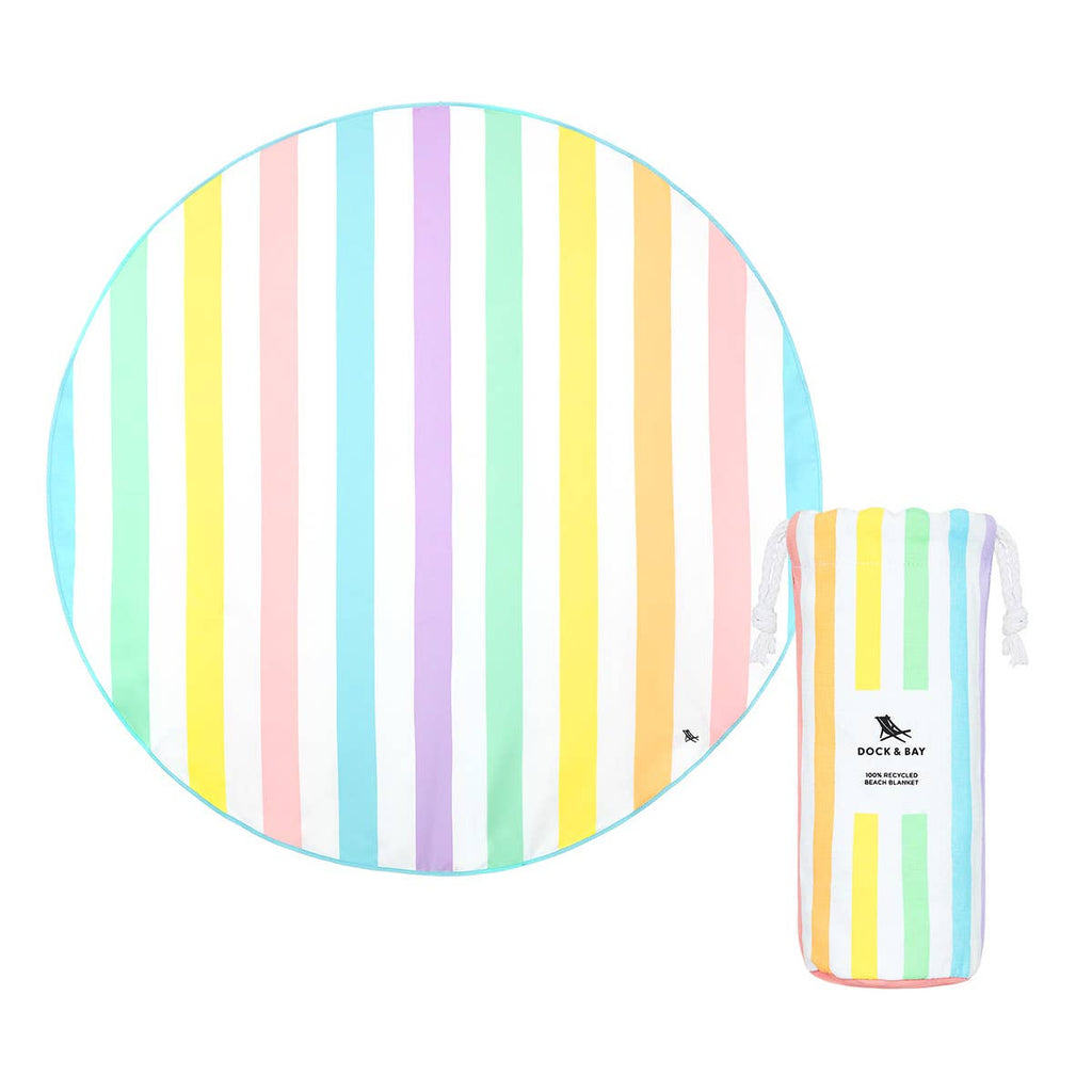 Dock & Bay UK - Dock & Bay Quick Dry Towels - Round - Unicorn Waves: Unicorn Waves / Round (66x66") Dock & Bay UK