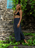 Ollie Burwell - Black Echo | Eco-Friendly | Silk Sarong | Scarf | Hand-Print