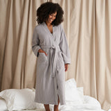 Pretty You London luxury waffle robe with contrast binding. Made from a soft and cosy poly cotton blend. Coastal Culture Abersoch