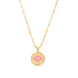 Talis Chains - Evil Eye Pendant Necklace - Pink Talis Chains