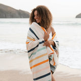 Atlantic Blankets - Seakind Striped Recycled Cotton Blanket: Standard 160 x 110cm