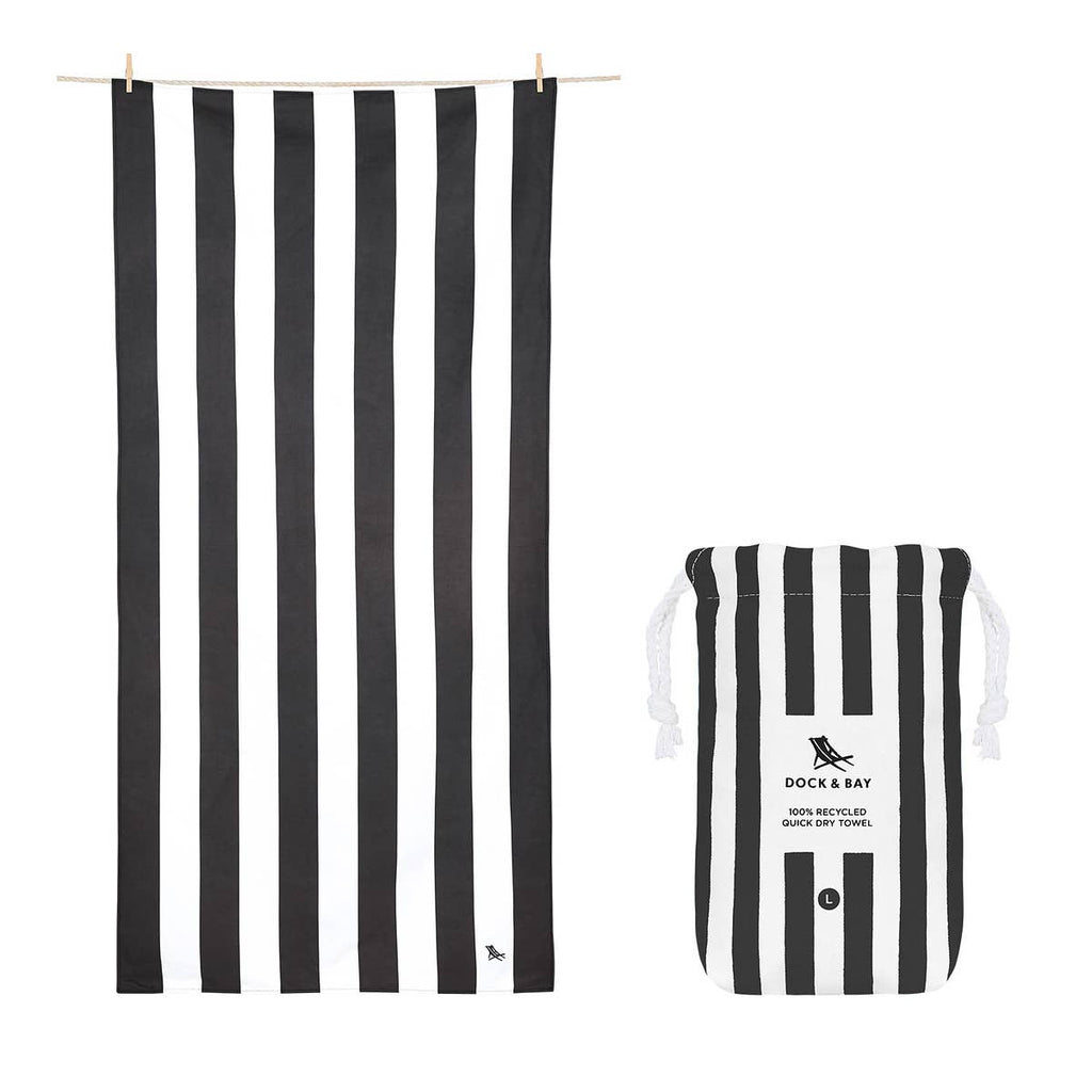 Dock & Bay UK - Dock & Bay Quick Dry Towels - Cabana - Kamari Charcoal: Extra Large (78x35")
