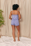 Pretty You London lilac super soft bamboo cami & short set pj’s lace trim pyjamas at Coastal Culture Abersoch
