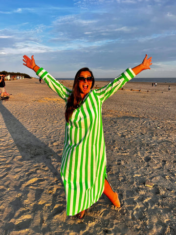 Rosehip Design - Brige Kaftan Dress - Verde
