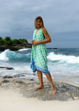Ollie Burwell - Geo - Green | Voile | Hand Printed Sarong