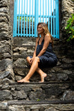 Ollie Burwell - Black Echo | Eco-Friendly | Silk Sarong | Scarf | Hand-Print