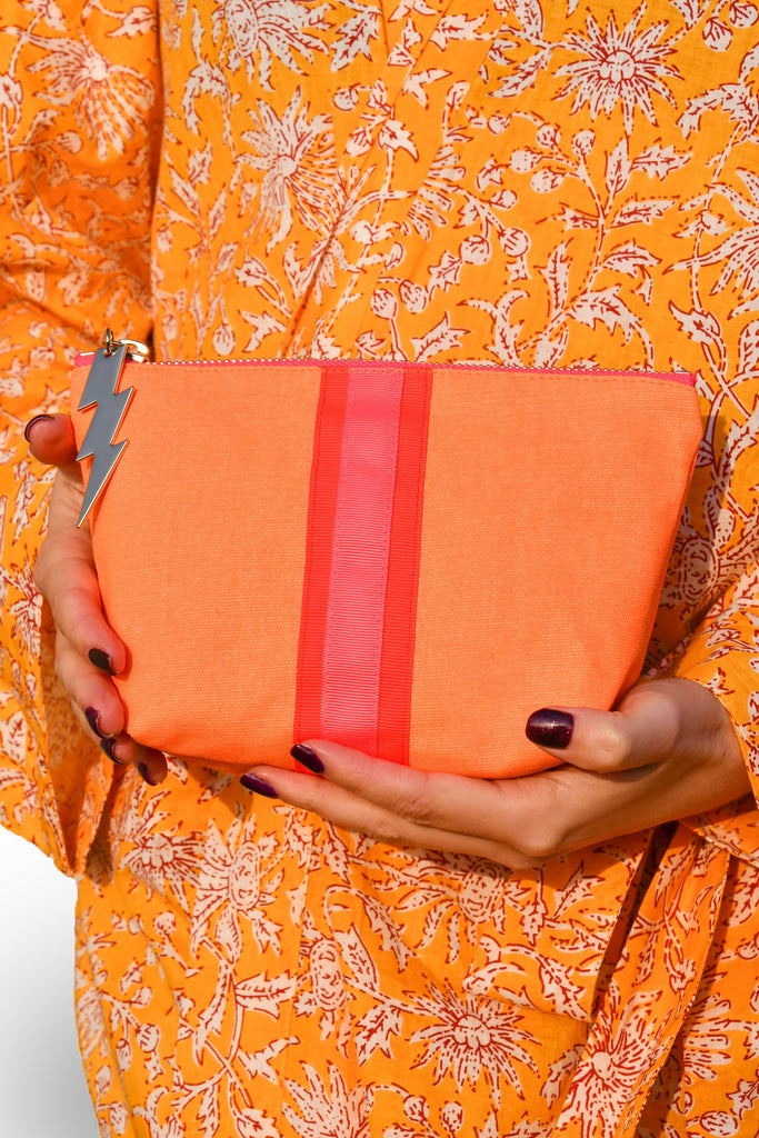 Cockatoo - Small Orange Makeup Bag