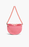 America & Beyond - Cresent Pink Lemon Embellished Shoulder Bag America & Beyond