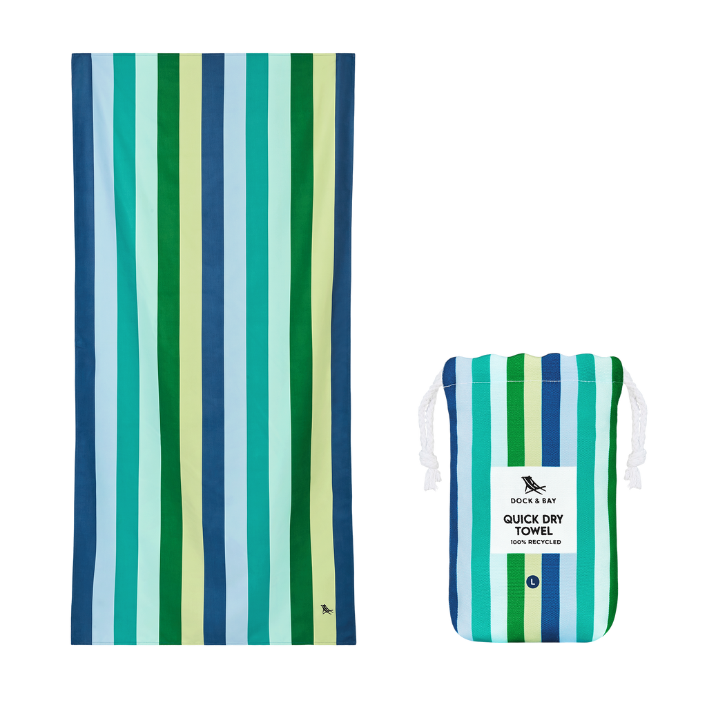 Dock & Bay UK - Dock & Bay Quick Dry Towels - Summer - Cool Lagoon: Large (160x90cm)