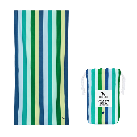 Dock & Bay UK - Dock & Bay Quick Dry Towels - Summer - Cool Lagoon: Large (160x90cm)