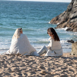 Atlantic Blankets - Coastal Grey Portolan Recycled Cotton Blanket: Large 160 x 200cm