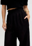 Raffya - Laya Wide Leg Cutwork Trouser In Black: 10