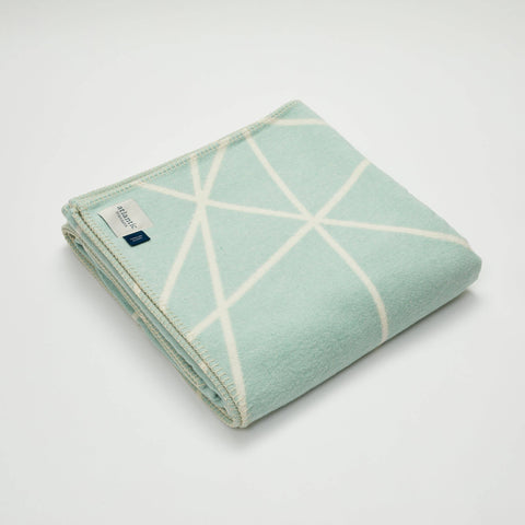 Atlantic Blankets - Seafoam Portolan Recycled Cotton Blanket: Large 160 x 200cm
