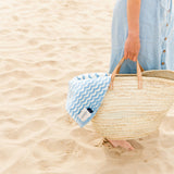 Atlantic Blankets - Powder Blue Swell Recycled Cotton Blanket: Large 160 x 200cm