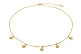 Boho Betty - Calvados CZ Sunburst Charm Gold Necklace