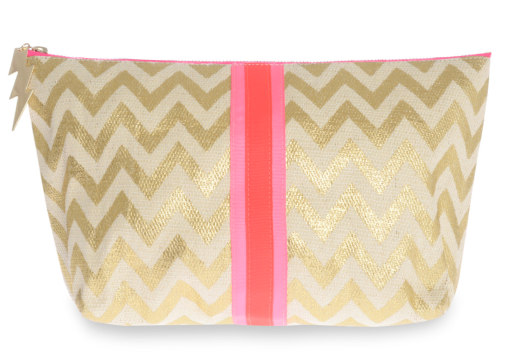 Cockatoo - Large Gold Zig Zag Bag