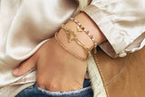 Boho Betty - Prunus Smoke & Gold Crystal Stretch Bracelet
