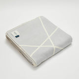Atlantic Blankets - Coastal Grey Portolan Recycled Cotton Blanket: Large 160 x 200cm