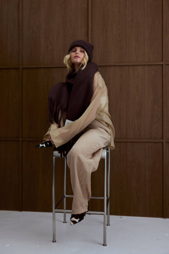 ARCTIC FOX & CO. - The Reykjavik Scarf - 100% Recycled - Ground Coffee - AW25