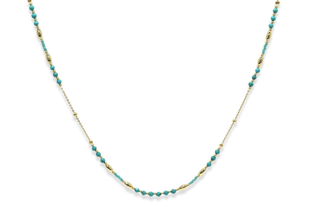 Boho Betty - Horus Turquoise Gold Gemstone necklace