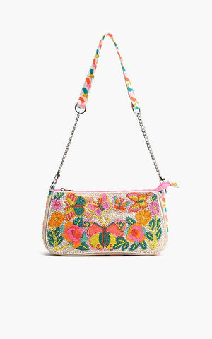 America & Beyond - Rainbow Wings Floral Shoulder Bag