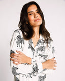 Chelsea Peers - White Zebra Print: White / S