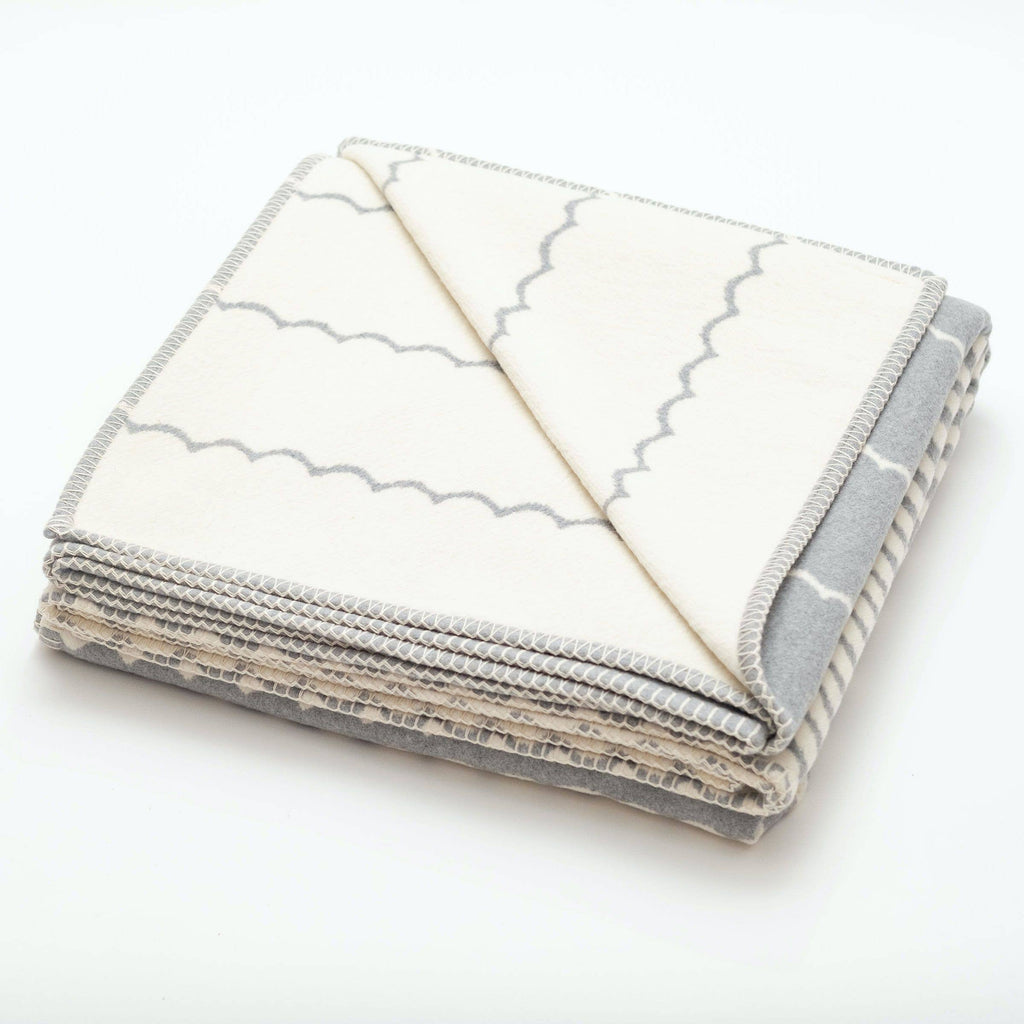 Atlantic Blankets - Grey Swell Recycled Cotton Blanket: Large 160 x 200cm