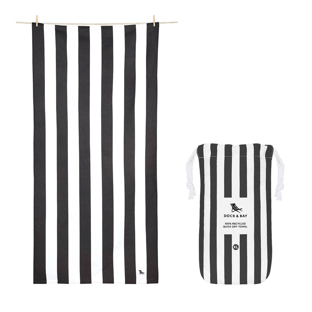 Dock & Bay UK - Dock & Bay Quick Dry Towels - Cabana - Kamari Charcoal: Extra Large (78x35")