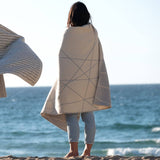 Atlantic Blankets - Coastal Grey Portolan Recycled Cotton Blanket: Large 160 x 200cm