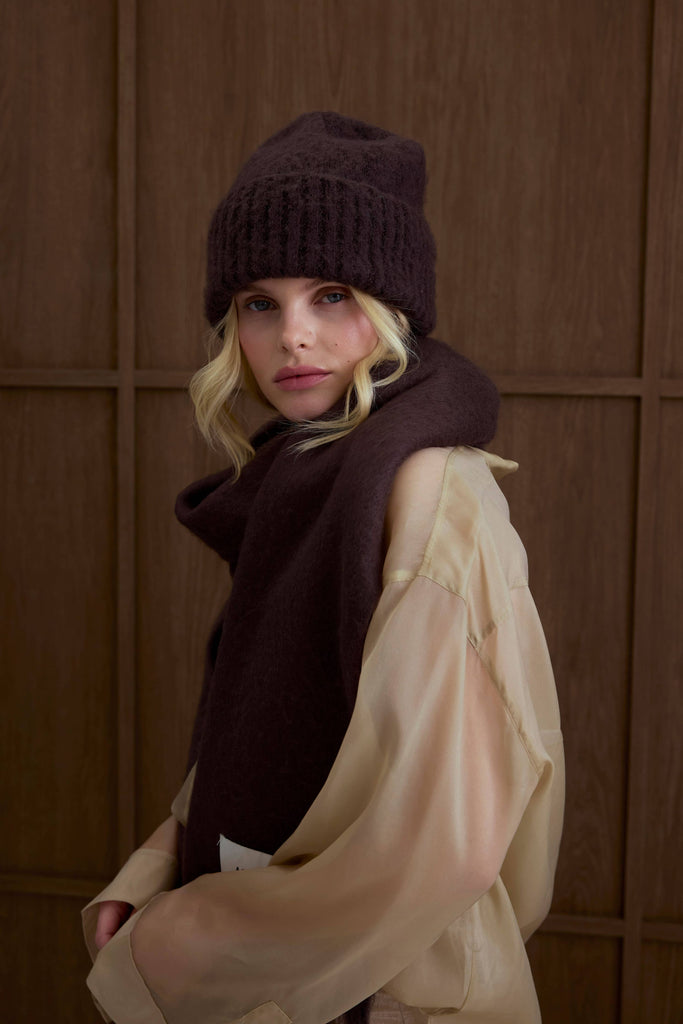 ARCTIC FOX & CO. - The Reykjavik Scarf - 100% Recycled - Ground Coffee - AW25