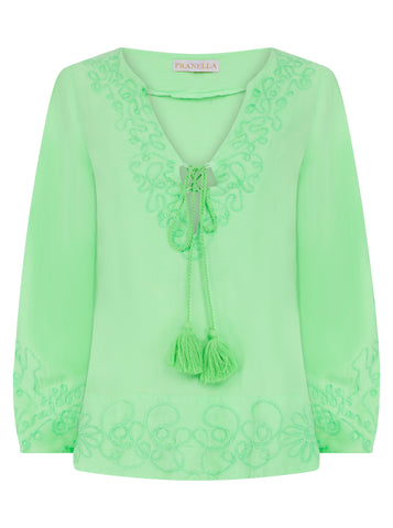 PRANELLA - IZZADORA NEON GREEN TOP