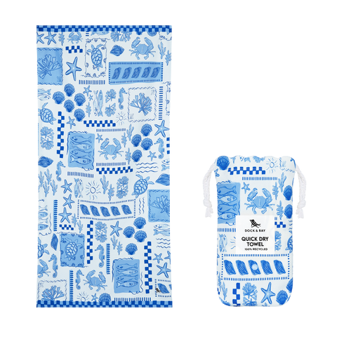 Dock & Bay UK - Dock & Bay Quick Dry Towels - Grecian Shores: Extra Large (200cmx90cm)
