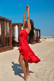 NAIA Beach Kiki skirt - red Dress NAIA Beach beach dress beach to bar cover up dress multiway resort wear skirt