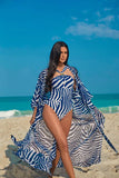 NAIA BEACH - Bianca Swimsuit - Navy Zebra NAIA Beach Coastal Culture Naia swimsuit
