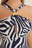 NAIA BEACH - Bianca Swimsuit - Navy Zebra NAIA Beach Coastal Culture Naia swimsuit