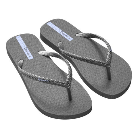 IPANEMA - Exuberance Chrome Graphite Flip Flops Ipanema 100% recyclable PVC flip flops beach wear Brazilian flip flops chrome comfy flip flops designer flip flops eco flip flops glam Ipanema Ipanema flip flops ladies flip flops metallic pool shoes recycle flip flops silver summer shoes