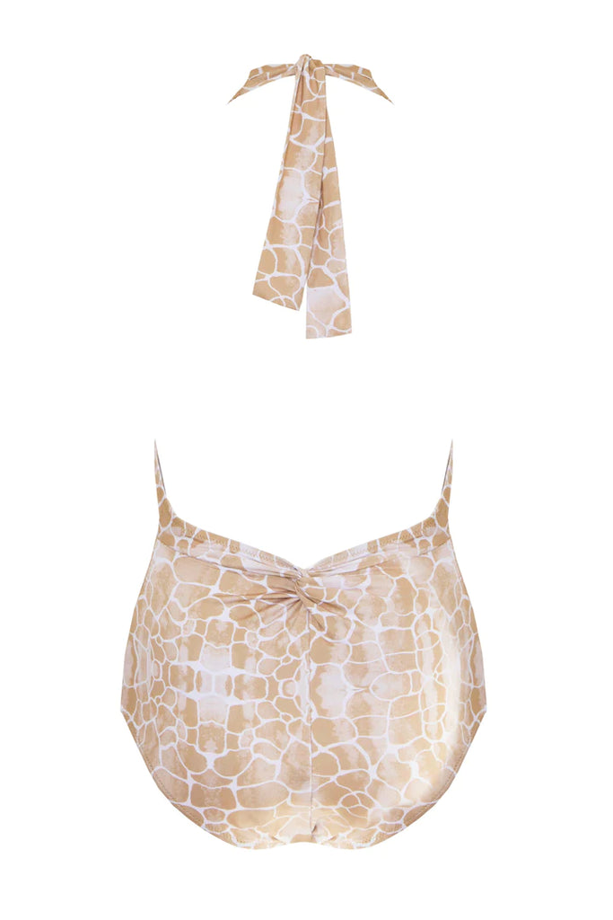 Sophia Alexia Tahiti Twist Swimsuit - Beige Pebbles Swimsuit Sophia Alexia Coastal Culture Sophia Alexia