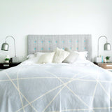 Atlantic Blankets - Coastal Grey Portolan Recycled Cotton Blanket: Large 160 x 200cm