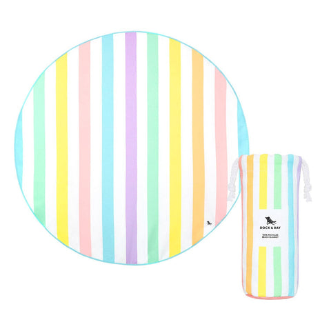 Dock & Bay UK - Dock & Bay Quick Dry Towels - Round - Unicorn Waves: Unicorn Waves / Round (66x66
