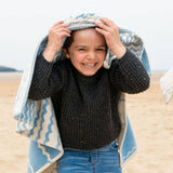 Atlantic Blankets - Powder Blue Swell Recycled Cotton Blanket: Large 160 x 200cm